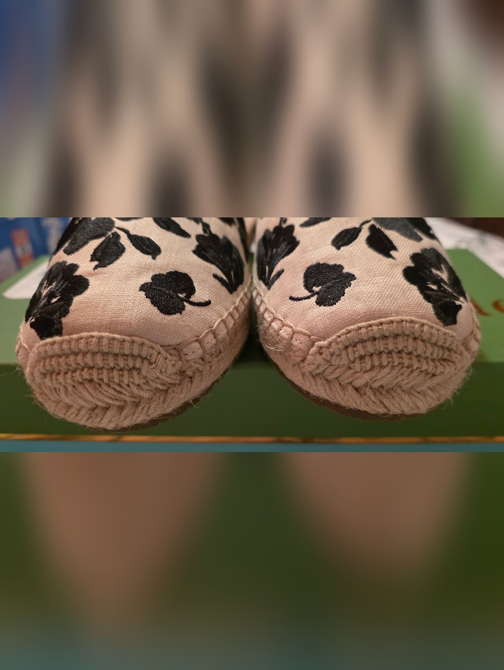 kate spade Cream Espadrille Slip-On with Black Floral Embroidery - Picture 4 of 7